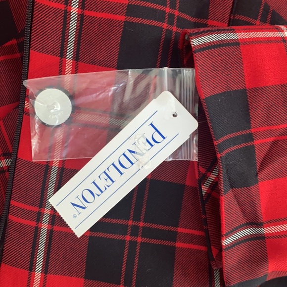 Pendleton virgin wool plaid red zip jacket - Picture 11 of 13
